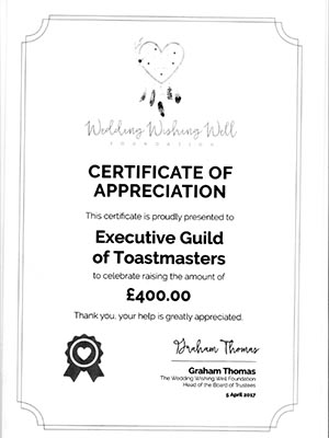 Certificate of Appreciation 